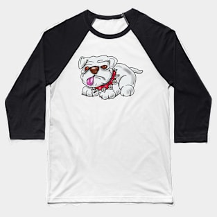 A white Bulldog named Terror Baseball T-Shirt